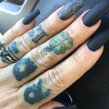 NY Nails Spa - Matte black and matte glitter nails by Tina - Nail Salons Near Me - Valencia, California NY Nails Spa - Matte black and matte glitter nails by Tina - Nail Salons Near Me - Valencia, California
