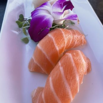 Sake House Malibu - Salmon and albacore nigiri - Japanese Near Me - Malibu, California Sake House Malibu - Salmon and albacore nigiri - Japanese Near Me - Malibu, California