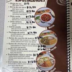 Tacos El Pachuco - Menu - October 2025