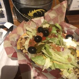 Half of the nachos Half of the nachos