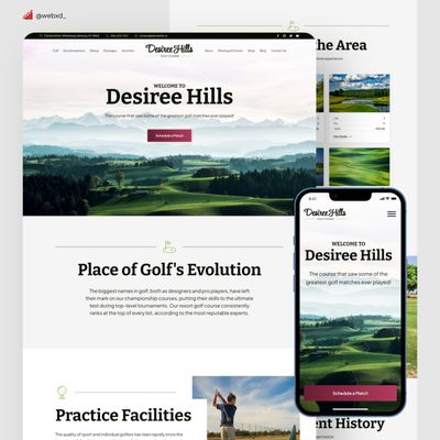WebXd - Green-themed Responsive Website Design for Desiree Hills Golf Course - La Jolla, CA