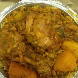 Stew chicken with rice and beans Stew chicken with rice and beans