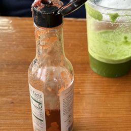 This was at our table as we sat down to enjoy Green Juice. This was at our table as we sat down to enjoy Green Juice.