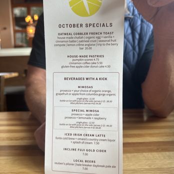 Portage Bay Cafe - West Seattle - October Specials - New American Near Me - Seattle, Washington