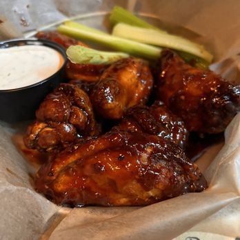 Mews Tavern - Bourbon Teriyaki wings. - American Near Me - Wakefield, Rhode Island Mews Tavern - Bourbon Teriyaki wings. - American Near Me - Wakefield, Rhode Island