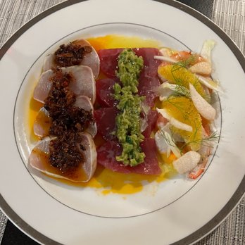 Giovedi - Crudi (Ono, Tuna, and Kauai Shrimp) - Asian Fusion Near Me - Honolulu, Hawaii Giovedi - Crudi (Ono, Tuna, and Kauai Shrimp) - Asian Fusion Near Me - Honolulu, Hawaii