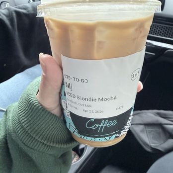 The Smoking Gun - Iced Blondie Mocha with Oat Milk - American Near Me - San Diego, California The Smoking Gun - Iced Blondie Mocha with Oat Milk - American Near Me - San Diego, California