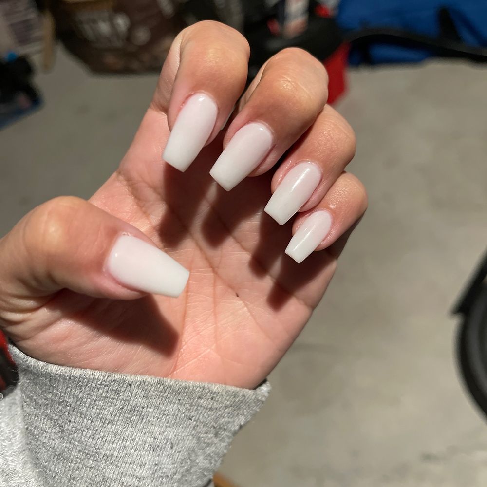 Beautiful Coffin shape done by dawn. Beautiful Coffin shape done by dawn.