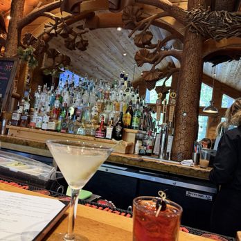 Eagle's Landing Restaurant - Dirty martini and old fashion! Loved the wood carvings on the front door and bar! - American Near Me - June Lake, California Eagle's Landing Restaurant - Dirty martini and old fashion! Loved the wood carvings on the front door and bar! - American Near Me - June Lake, California