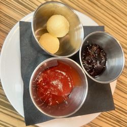 Ovide Restaurant - Butter, Ketchup, home made blackberry preserve