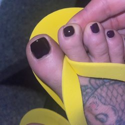 Mystique Nails & Spa - Have polish outside of my toes. Not clean work