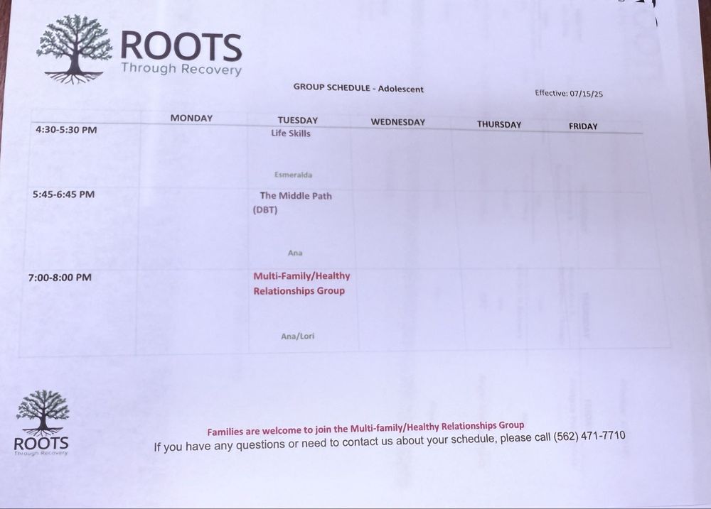 Roots Through Recovery - grief counselor in Long Beach, CA