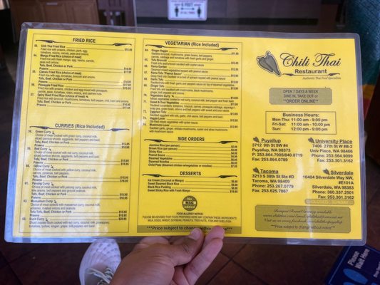 Menu photo 1 Chili Thai - Tacoma Tacoma, WA Menu photo 1 Chili Thai - Tacoma Tacoma, WA