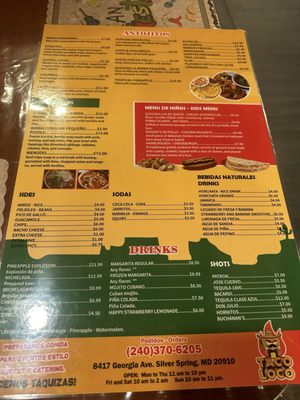 Menu photo 7 El Taco Loco Silver Spring, MD