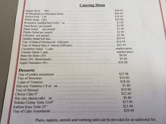 Menu photo 6 Renate's German Restaurant Hanover Park, IL Menu photo 6 Renate's German Restaurant Hanover Park, IL