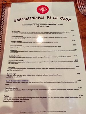 Menu photo 1 Casa Real Cantina & Grill Springfield, IL