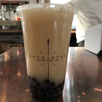 Uncharted Tea - Jasmine green tea, coconut milk, honey, and boba - Cafes Near Me - Portland, Maine