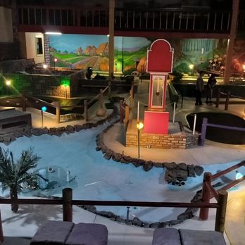 Bullwinkle's Upland - You see all the empty pools that are supposed to have water full of trash and old golf balls it's dusty and dirty it's hot and dark in there - Axe Throwing Near Me - Upland, California