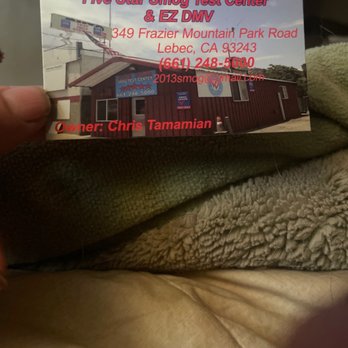 Five Star Smog Test Center - Call them!! - Smog Check Stations Near Me - Lebec, California