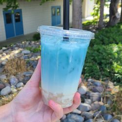 Goju's Cursed Energy blue jasmine with lychee jelly