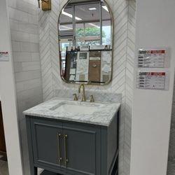 Floor & Decor - Sample of a vanity, mirror, tile, etc.
