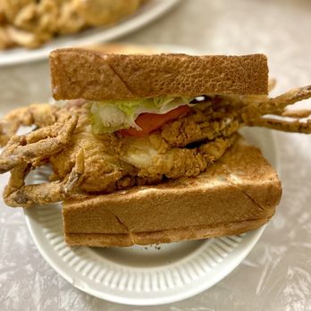 Casamento's Restaurant - Fried soft shell crab loaf - Seafood Near Me - New Orleans, Louisiana Casamento's Restaurant - Fried soft shell crab loaf - Seafood Near Me - New Orleans, Louisiana