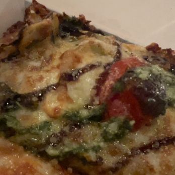 Pale Fire Brewing - 540 pizza - artichoke, spinach, cherry tomatoes, pesto, balsamic reduction (white pizza) - Bars Near Me - Basye, Virginia