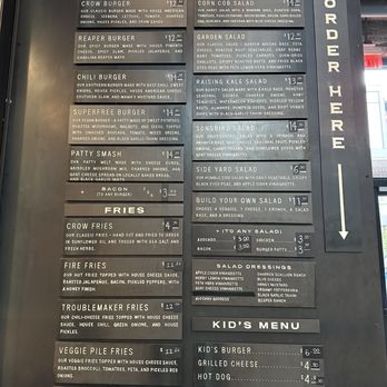 Mama Crow's Burger & Salad Shop - Menu (as of December 2022) - Burgers Near Me - Raleigh, North Carolina