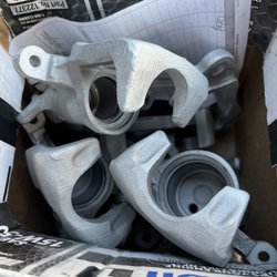 Keystone Stripping - Brake calipers and brackets after sandblast.