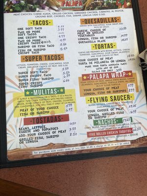 Menu photo 2 La Palapa Mexican Restaurant Santa Rosa, CA Menu photo 2 La Palapa Mexican Restaurant Santa Rosa, CA