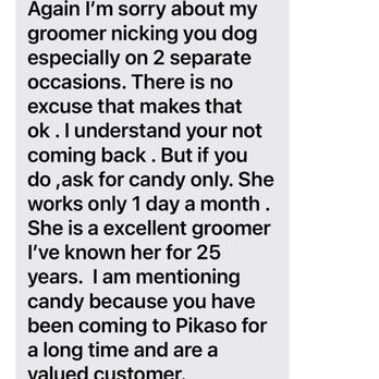 Pikaso Pet Spa - Text from owner - Pet Groomers Near Me - Plainfield, Illinois Pikaso Pet Spa - Text from owner - Pet Groomers Near Me - Plainfield, Illinois