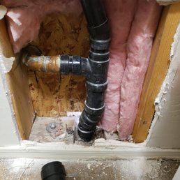 Before the repair.  The leak was right at the foundation