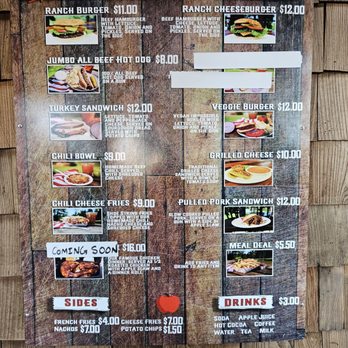 High Hill Ranch - Menu sign - Donuts Near Me - Placerville, California High Hill Ranch - Menu sign - Donuts Near Me - Placerville, California