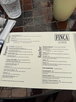Menu photo 2 Finca San Juan Capistrano, CA Menu photo 2 Finca San Juan Capistrano, CA