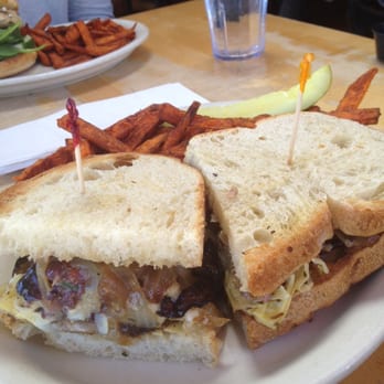 Crow's Nest - Port authority sandwich  and sweet potato fries! Love it! - Breakfast & Brunch Near Me - Kalamazoo, Michigan