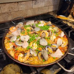 Chef Ingrid Rohrer Personal Chef - Almost ready Paella.