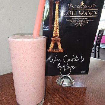 Cote France Cafe - Strawberry banana smoothie - Breakfast & Brunch Near Me - Boca Raton, Florida Cote France Cafe - Strawberry banana smoothie - Breakfast & Brunch Near Me - Boca Raton, Florida