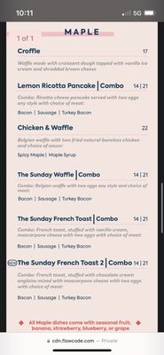 Menu photo 8 The Sunday Emeryville, CA Menu photo 8 The Sunday Emeryville, CA