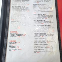 All American Diner - Menu - 08/2024