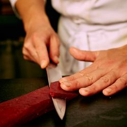 Carefully crafted nigiri, served omakase-style at the counter.