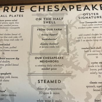 True Chesapeake - Menu - Seafood Near Me - Baltimore, Maryland