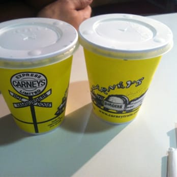 Carney's Restaurant - Cute water cups - Burgers Near Me - Los Angeles, California
