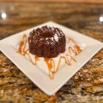 Mesquite Chop House - a dessert on a square plate - Steakhouses Near Me - Memphis, Tennessee Mesquite Chop House - a dessert on a square plate - Steakhouses Near Me - Memphis, Tennessee