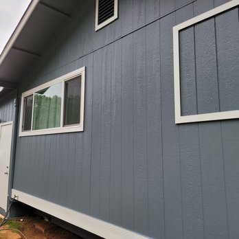 Emerald Painting - This is what 2 days of prep, 1 coat primer, and 2 coats of house and trim paint looks like. - Painters Near Me - Kaneohe, Hawaii Emerald Painting - This is what 2 days of prep, 1 coat primer, and 2 coats of house and trim paint looks like. - Painters Near Me - Kaneohe, Hawaii