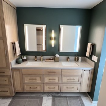 Italian Heritage Tile & Stone - Primary vanity area. - General Contractors Near Me Italian Heritage Tile & Stone - Primary vanity area. - General Contractors Near Me