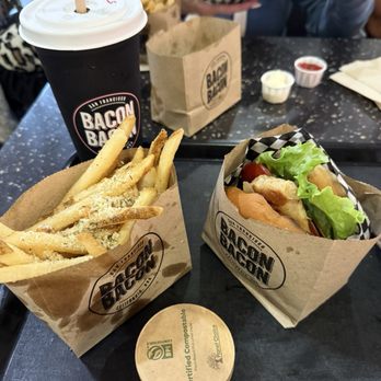 Bacon Bacon - Grilled Chicken Sandwich; Fries - Burgers Near Me - San Francisco, California