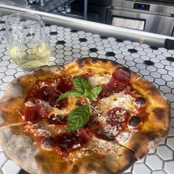 DC Pie Co - Personal pepperoni pie with extra basil & garlic - Bars Near Me - Miami, Florida DC Pie Co - Personal pepperoni pie with extra basil & garlic - Bars Near Me - Miami, Florida