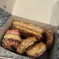 We Donut Shop - Maple bar, chocolate bar, apple old fashioned, chocolate with sprinkles