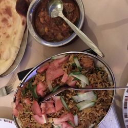 Bengal Brasserie - Chicken biriyani. Comes with a side curry