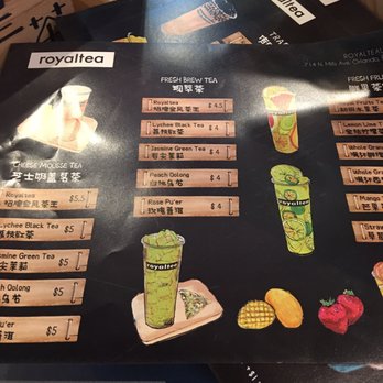 ROYALTEA - Menu from order counter - Bubble Tea Near Me - Orlando, Florida ROYALTEA - Menu from order counter - Bubble Tea Near Me - Orlando, Florida